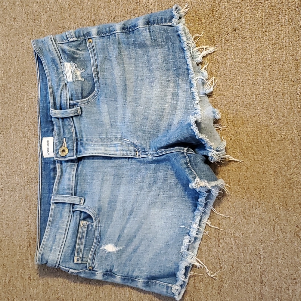 Midrise jean cutoff shorts